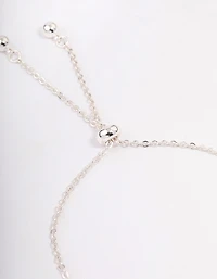 Silver Plated Virgo Script Bracelet
