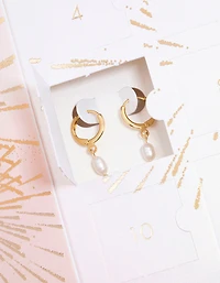 Gold Plated Freshwater Pearl 12 Days of Christmas Advent Calendar