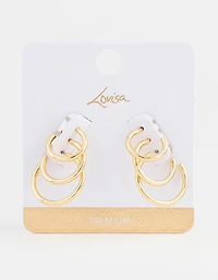 Gold Plated Thin Hoop Earring 3-Pack