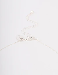 Silver Molten Ball Long Necklace