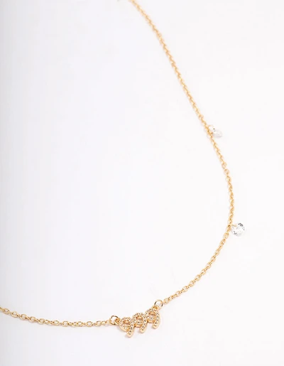 Gold Plated 999 Angel Number Cubic Zirconia Pendant Necklace