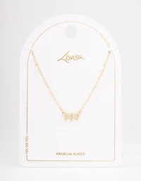Gold Plated 999 Angel Number Cubic Zirconia Pendant Necklace