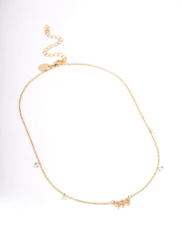 Gold Plated 999 Angel Number Cubic Zirconia Pendant Necklace