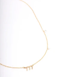 Gold Plated 777 Angel Number Cubic Zirconia Pendant Necklace