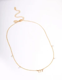 Gold Plated 777 Angel Number Cubic Zirconia Pendant Necklace