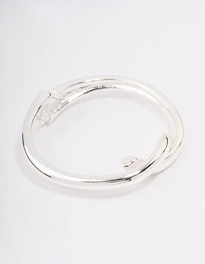 Silver Knotted Cross Hinge Wrist Cuff