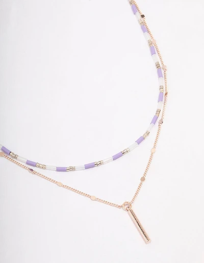 Rose Gold Layered Necklace