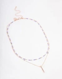 Rose Gold Layered Necklace