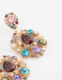 Gold Regal Pear Drop Earrings