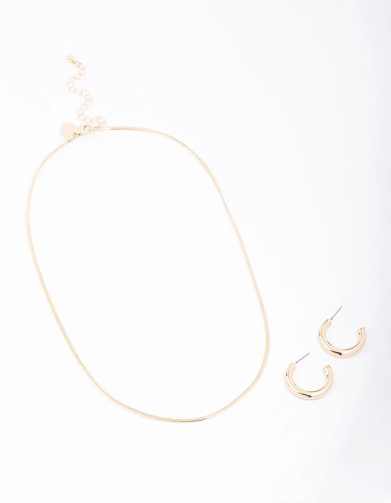 Gold Snake Chain Jewellery Set