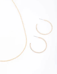 Gold Rope Chain Jewellery Set