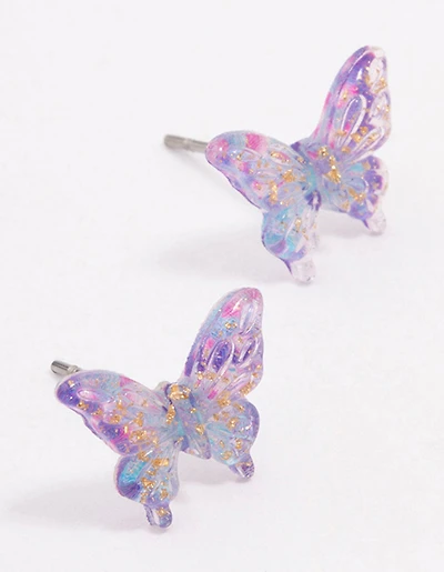 Ombre Butterfly Stud Earrings