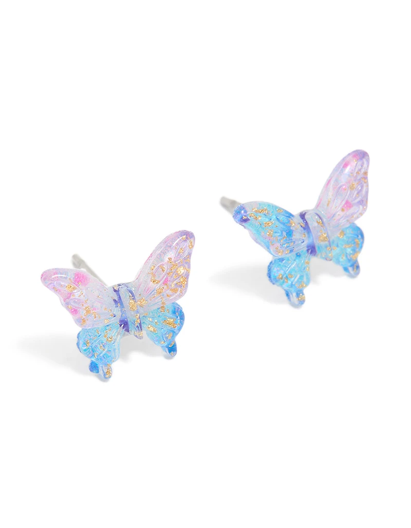 Boucles d’oreilles papillon en ombré violet