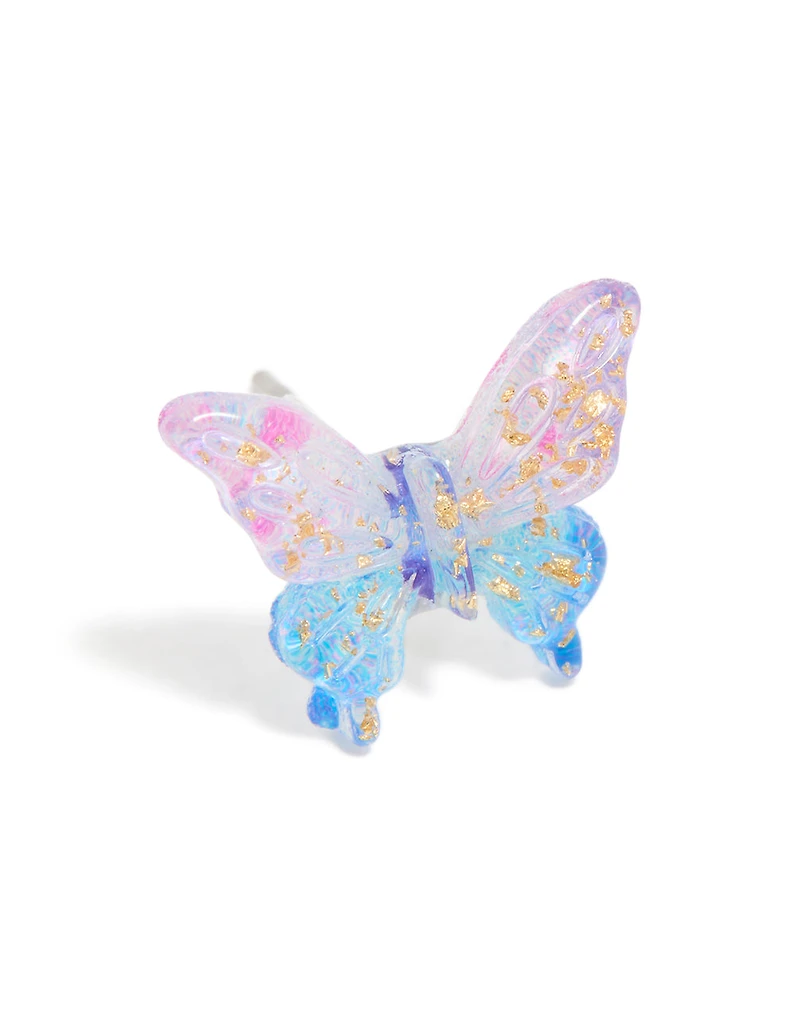 Boucles d’oreilles papillon en ombré violet