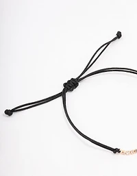 Black Diamante Toggle Bracelet
