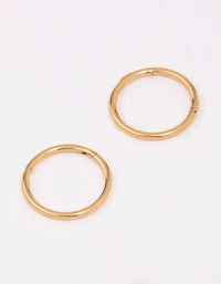 Gold Plated Titanium Sleeper Earrings 8mm