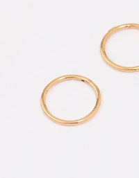 Gold Plated Titanium Sleeper Earrings 8mm