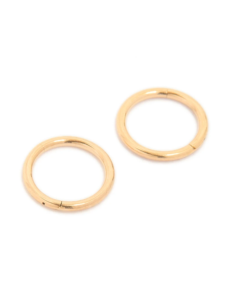 Boucles d’oreilles dorées en titane plaqué or 6 mm
