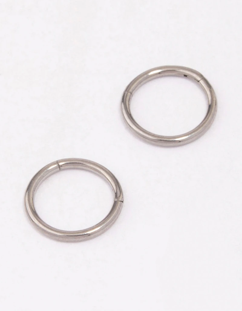 Titanium Fine Sleeper Earrings 6mm