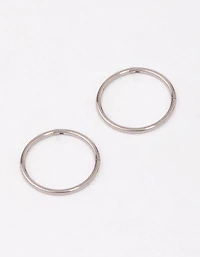 Titanium Fine Sleeper Earrings 10mm