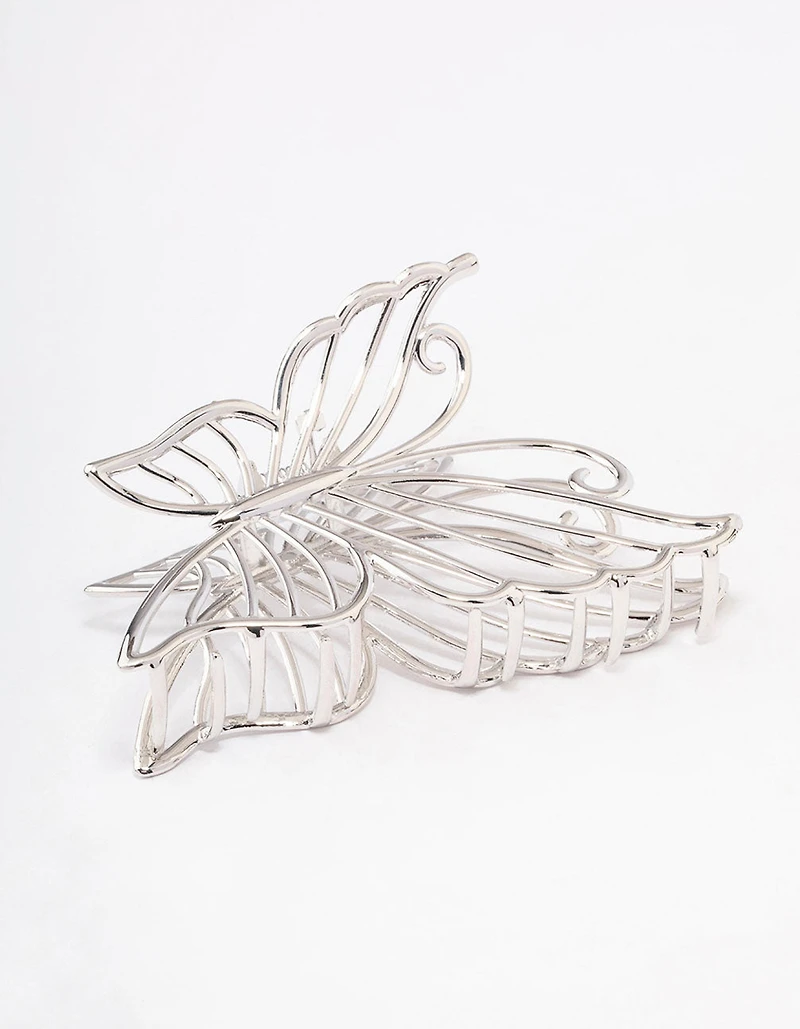 Silver Detail Butterfly Hair Claw Clip