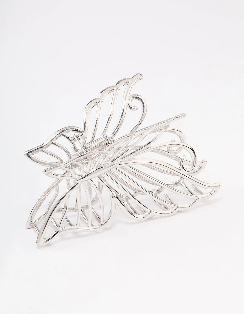 Silver Detail Butterfly Hair Claw Clip