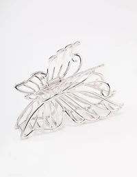 Silver Detail Butterfly Hair Claw Clip