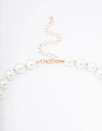 Gold Pearl Evil Eye Jewellery Set