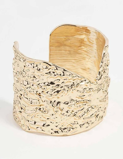 Gold Textured Multi Wrist Cuff