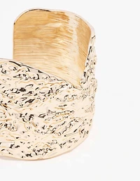 Gold Textured Multi Wrist Cuff
