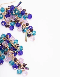 Boucles d’oreilles pendantes en cascade en or mixte