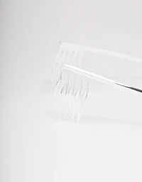 Silver Symmetrical Floral Hair Tiara