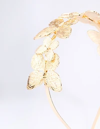 Gold Decorative Butterfly Headband