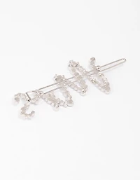 Silver Diamante Mrs Hair Clip
