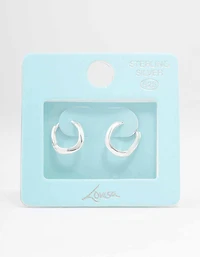 Sterling Silver Chubby Hoop Earrings