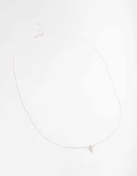 Sterling Silver Cubic Zirconia Cross Pendant Necklace