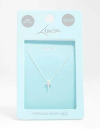 Sterling Silver Cubic Zirconia Cross Pendant Necklace