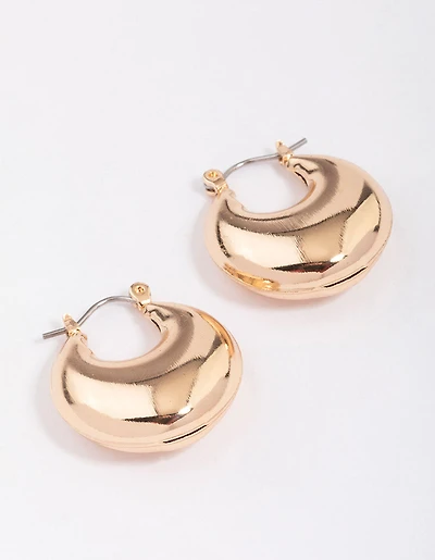 Boucles d’oreilles à cerceaux gonflés en or