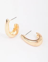 Boucles d’oreilles rectangulaires rectangulaires en or stretch
