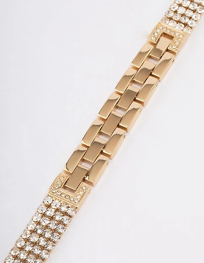 Gold Diamante Watch Band 38/40/41mm