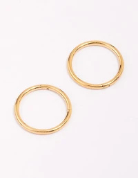 Gold Plated Surgical Steel Sleeper Earrings 12mm