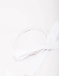 Paquet d’élastiques à cheveux avec mini nœud blanc