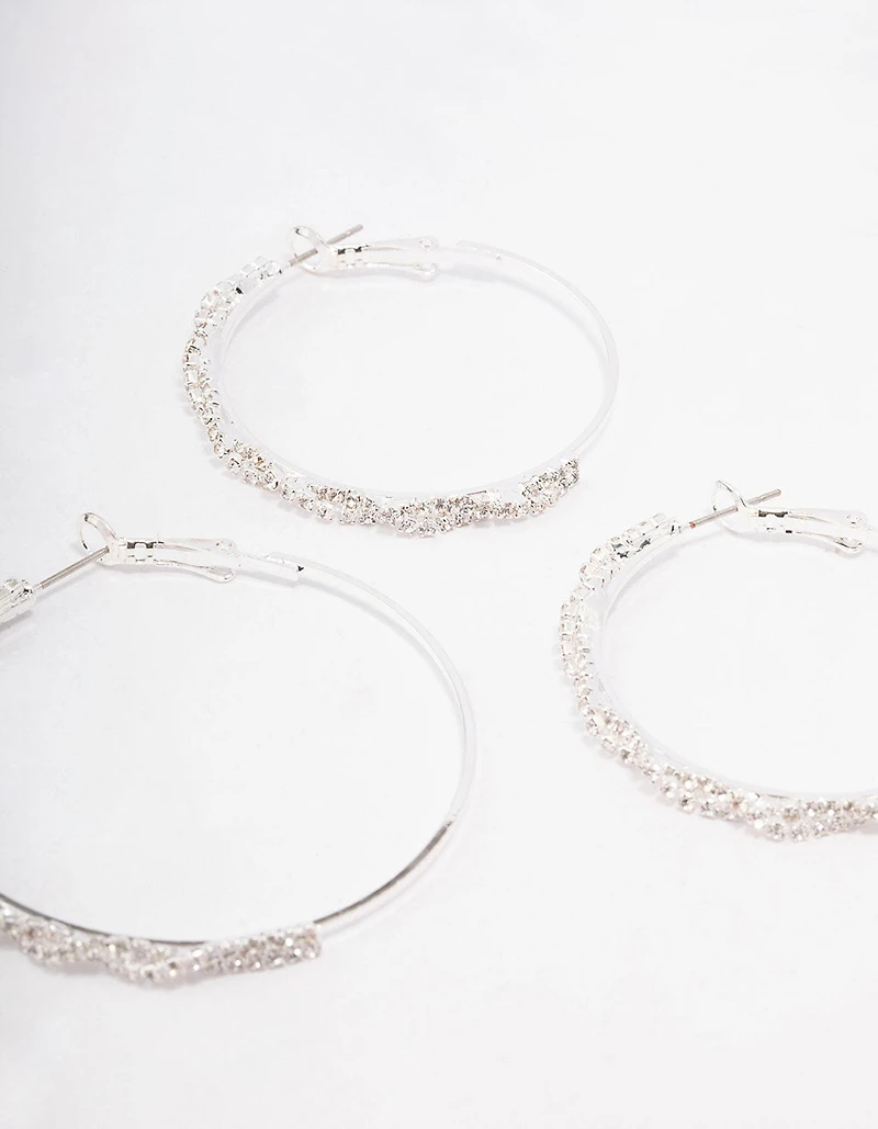 Silver Twisted Hoop Earring 3-Pack