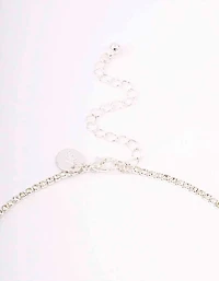Silver & Black Diamante Circular Jewellery Set