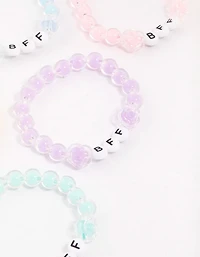 Kids Rainbow BFF Beaded Stretch Bracelet 5-Pack