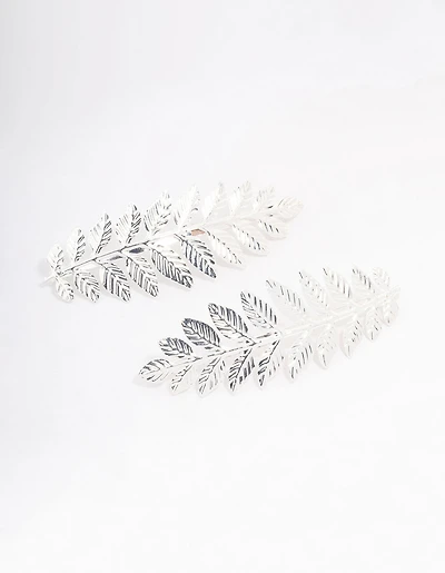 Silver Detailed Vine Hair Clip Pack