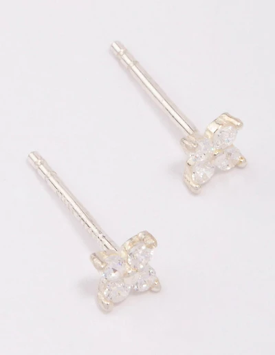 Boucles d’oreilles en fleur en argent sterling