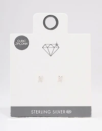 Sterling Silver Flower Stud Earrings