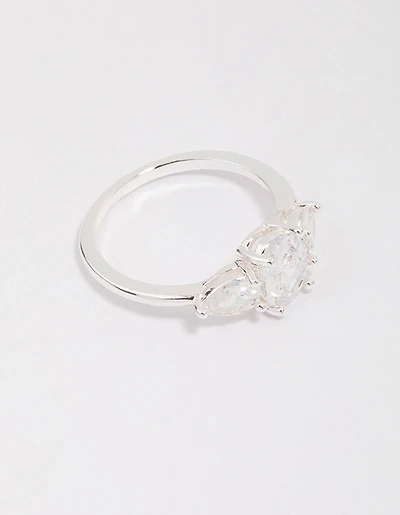 Silver Plated Oval Enchanting Ring