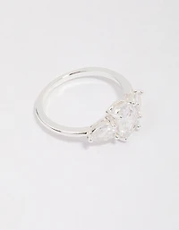 Silver Plated Oval Enchanting Ring